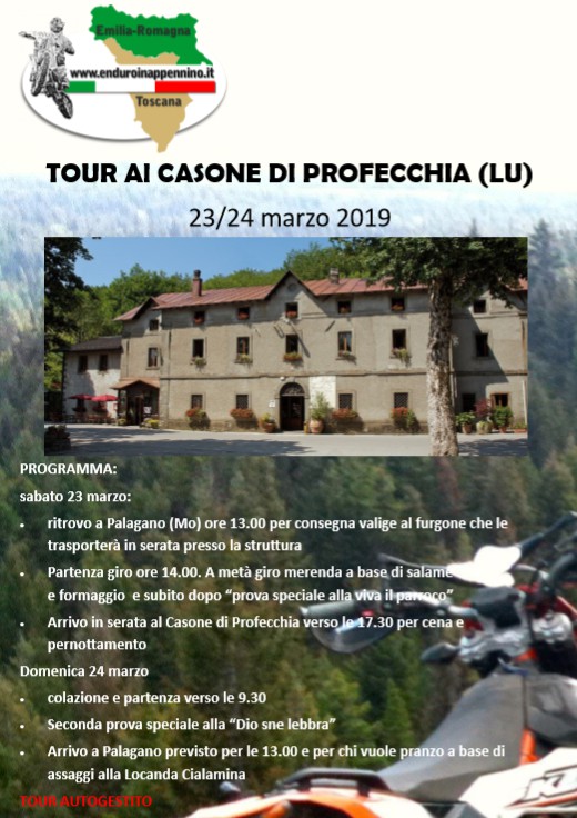 TOUR Al CASONE DI PROFECCHIA (LU)